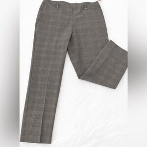Zac & Rachel Bootcut Plaid Dress Pants Brown Tan Size 20W NWT